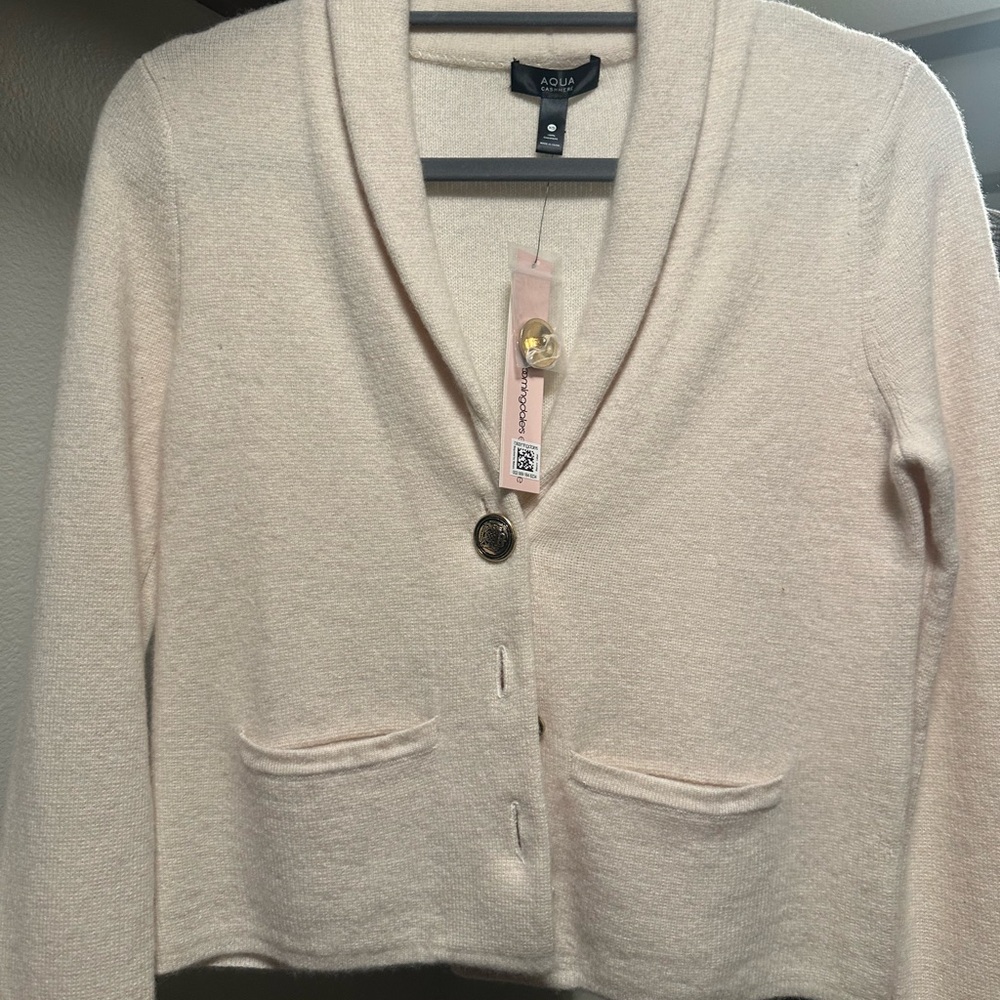 AQUA Cashmere Cardigan